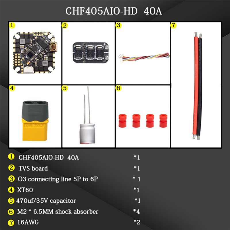ABTI-GHF405AIO-HD 40A AIO Flig - Drone Flight Controller review and price